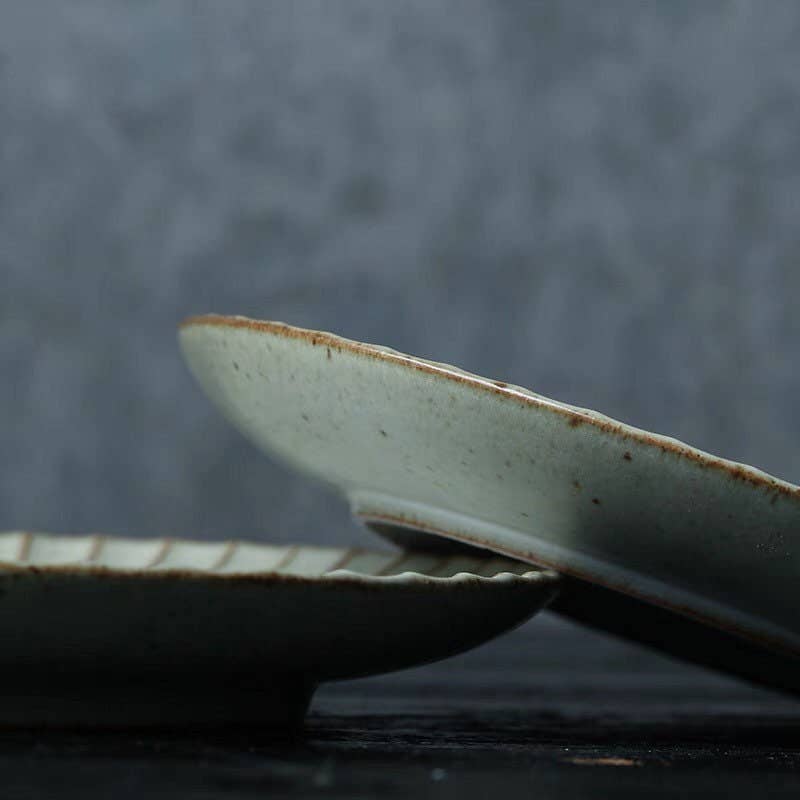 Fluted Ceramic Plate