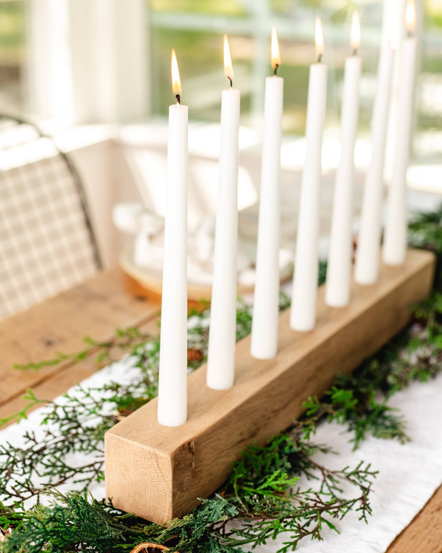 Oak Taper Candle Holder