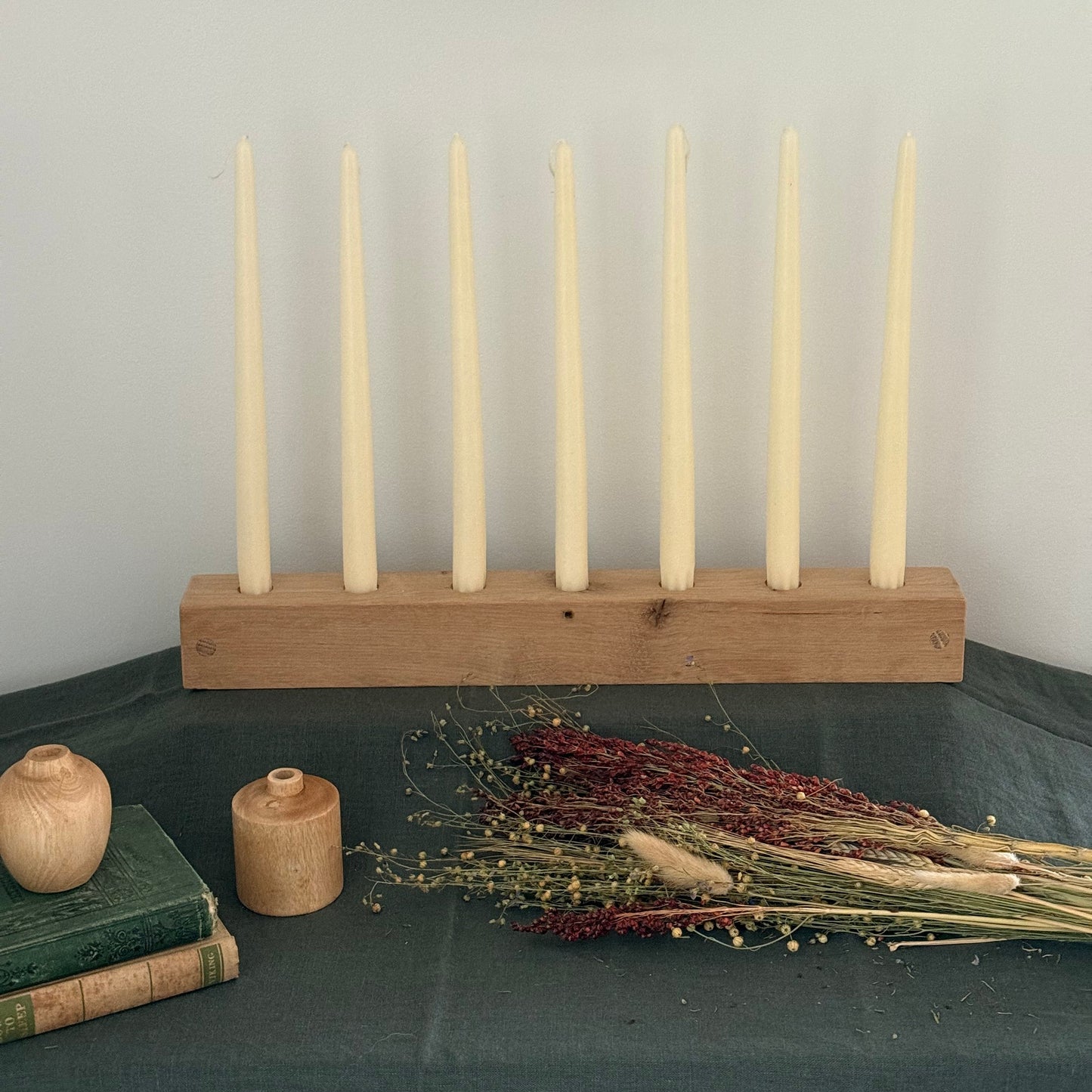Oak Taper Candle Holder