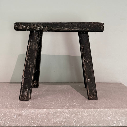 Mini Stool | Black Wash