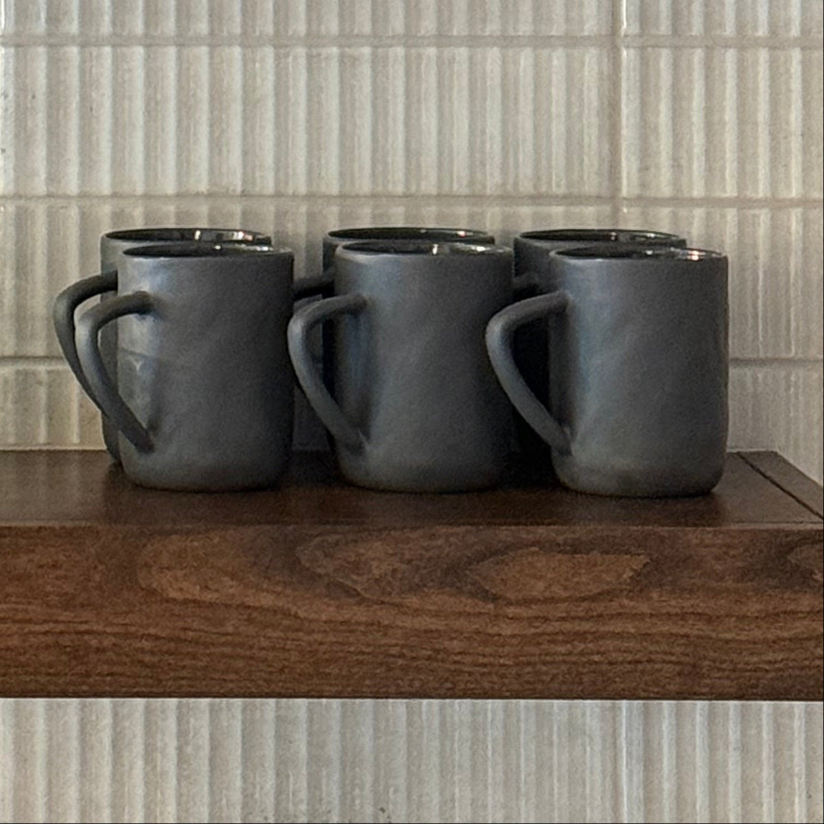 Black coffee mug